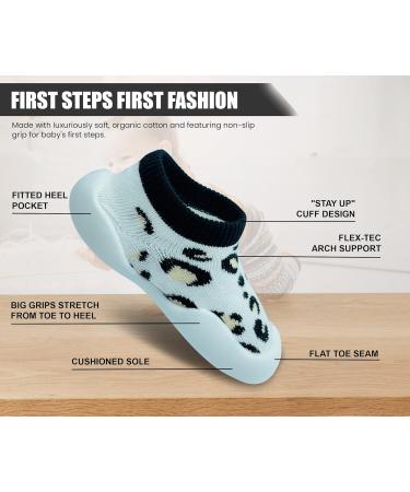 Dookeh Baby Shoes Soft Sole Sneakers for Boys & Girls | Infant/Toddler Sock Shoes 6-9 Months | A1 Leopard Light - Buy Online on GoSupps.com