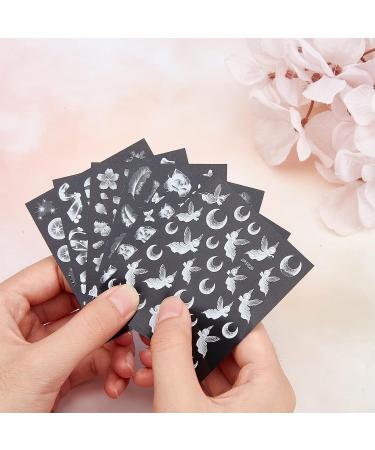 NICENEEDED 5D Flowers Nail Art Stickers 6 Sheets embossed Butterfly & Feathers Nail Art Decals Self-Adhesive French Stickers Nail Decorations for Women Girls Nail Design - Buy Online on GoSupps.com