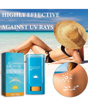 Buy Sunscreen Stick SPF 50+ - Lightweight Water Resistant Face Sunscreen for All Skin Types - Effective UV Protection & Moisturizing | International Shipping - Buy Online on GoSupps.com
