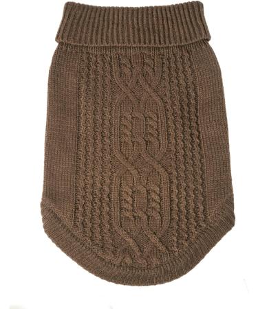 Jnancun Cat Sweater Turtleneck Knitted Sleeveless Outfit for Cats/Dogs in Cold Season - Large Brown - Buy Online on GoSupps.com