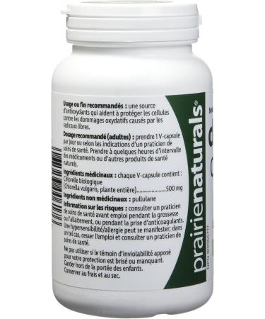 Prairie Naturals Organic Chlorella Broken Cell Wall Vcaps - 180 Count - Buy Online on GoSupps.com