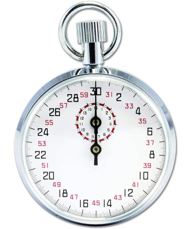TFA Dostmann Mechanical Stopwatch 38.1021 - Chrome-Plated Hand-Wound Start/Stop/Reset Function - International Shipping Available - Buy Online on GoSupps.com