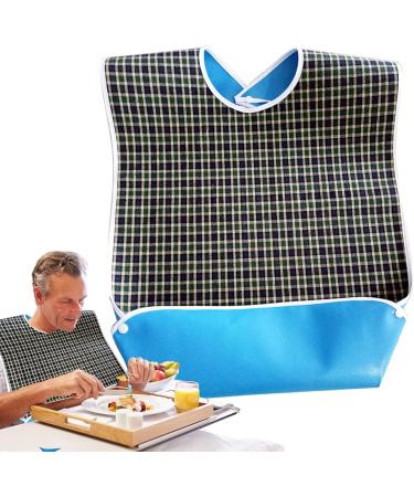 Adult Bibs for Eating | Feeding Bib Reusable with Crumb Catcher Stylish Adult Clothing Protectors for Women and Elderly Adults Senior Citizens Nursing Home Friendly Kumprohu Green - Buy Online on GoSupps.com