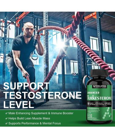 Turkesterone 1000mg Muscle Building & Mood Boost Supplement - 2 Pack, 240 Vegan Capsules, Male Strength Enhancer & Immune Support - Buy Online on GoSupps.com
