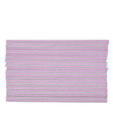 Nail Files 25 Pieces 100/180 Grit Double-Sided Polishing Tools for Acrylic Fake Nails with Sandpaper Surface Foam Layer and Plastic Back