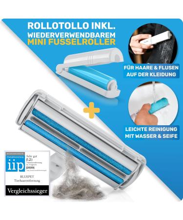 Bluepet Rollotollo Animal Hair Remover - Reusable Lint Roller for Cat & Dog Hair - Washable & Eco-Friendly - Buy Online on GoSupps.com