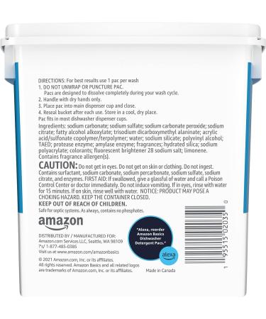 Amazon Basics Dishwasher Detergent Pacs 85 Count - Fresh Scent (Previously Solimo) - Buy Online on GoSupps.com