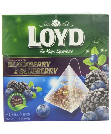 Mokate Mokate Loyd Pack of 5 pyramid tea bags blackberry and blueberry 40g