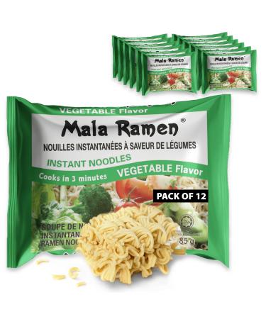 Club Supreme Ramen Instant Noddle - Vegetable Noodles 85G (Pack of 12) 1.02 Kg - Cooks In 3 Minutes White