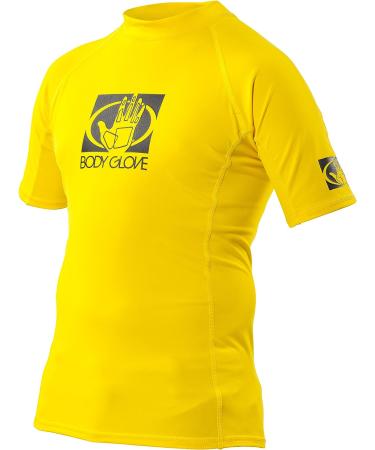 Body Glove Unisex Yellow Rash Guard Shirt Size 14 - Kids Basic S/A Rashguard - Buy Online on GoSupps.com
