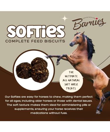 Barnies Softies - All-Natural Soft Horse Treats | Complete Feed Biscuits with Added Vitamins | Made in Canada (1.2kg 33 Treats) - Buy Online on GoSupps.com