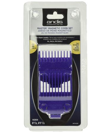 Andis 01420 Master Clipper Magnetic Comb Set - Dual Pack Sizes 0.5 & 1.5 - Buy Online on GoSupps.com