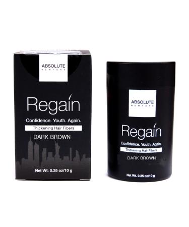 Regain Hair Fibers by Absolute 0.35oz/10g (Dark-Brown) Dark Brown