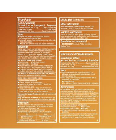 Mucosan Honey Flavor Cough & Congestion Medicine for Adults, Severe Cough Relief, Nasal Decongestant, Chest Congestion Relief, Expectorant, Mucus Relief, Cold & Flu Relief, 4 FL Oz, 1-Pack - Buy Online on GoSupps.com