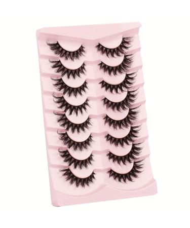 Gmagictobo Mink Cat Eye Fluffy False Eyelashes - D Curl Russian Strip Lashes (8 Pairs) | Soft Wispy Multipack for Stunning Eyes - Buy Online on GoSupps.com