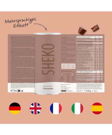  Sheko SHEKO Balance Shake Chocolate - 21 creamy meal replacements for weight loss - High in protein gluten-free and delicious - Buy Online on GoSupps.com