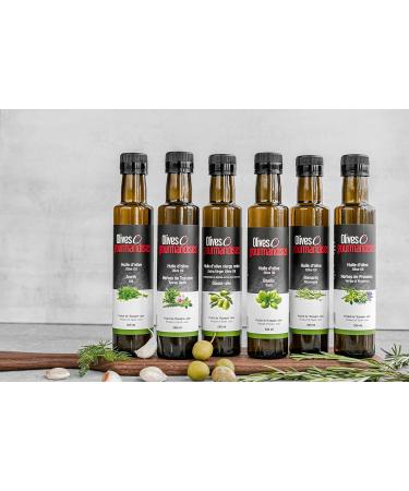 Huile d'olive vierge extra au Romarin Bouteille en verre fonc de 250ml Olives et gourmandises - Buy Online on GoSupps.com