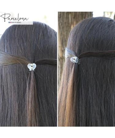 Parcelona Round Tortoise Shell Hair Claw Clips - Set of 6 Mini 1/2 Celluloid Interlocking Clamps for Women and Girls - Buy Online on GoSupps.com