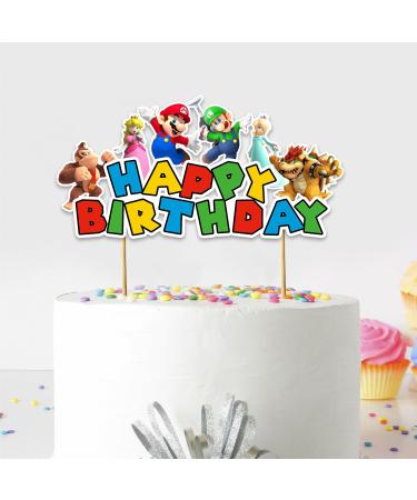 Seyal Supr Mario Happy Birthday cake Topper