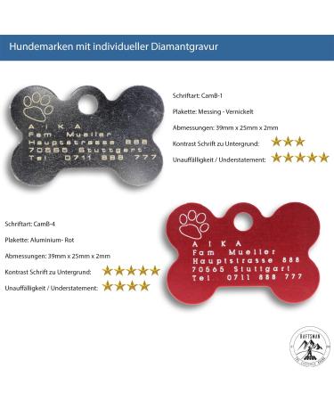 Personalized Raftsman Dog Tag with Diamond Engraving - Custom ID & Address Tag (Blue) - International Shipping Available - Buy Online on GoSupps.com