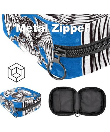 Cool Eagle Blue Storage Bags for Women's Bandages & Menstrual Products - Portable Organizer for School & Office - Buy Online on GoSupps.com