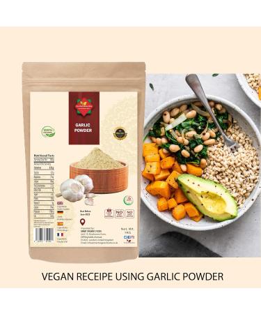 Premium Quality Mint Garlic Powder 200g - 100% Natural, Ground from Whole Dried Garlic - No Additives - Zip Sealed Bag Packaging - Buy Online on GoSupps.com