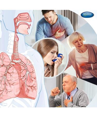 Lung Exerciser Device - Breathing Exercise for Lungs | Lung Expansion & Mucus Relief (Blue) - Buy Online on GoSupps.com