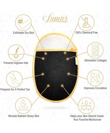 Lumier Body Exfoliator Glove Set of 3 - Dual-Sided Exfoliating Mitts for Face and Body - Deep Exfoliation for Soft Skin - Buy Online on GoSupps.com