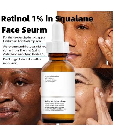 Retinol 1% in Squalane Retinol Serum for Face Moisturiser Face for Dry Skin High-Strength Face Serum for Women Anti Aging Facial Serum Brightening Serum Serums Skincare for Face Plump & Smooth Skin - Buy Online on GoSupps.com