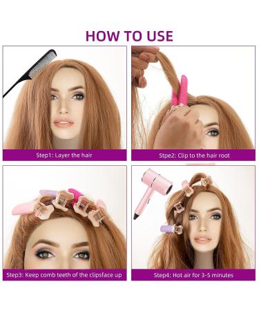 6 Pcs Volumizing Hair Clips for Instant Root Volume - Velcro Hair Roller Clips for Women - Buy Online on GoSupps.com
