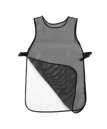 Sonew Waterproof Hairstylist Apron Lightweight Breathable Net Adjustable Barber Apron with Large Pocket for Salon Home