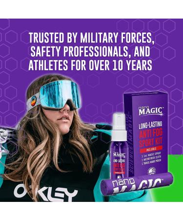 Nano Magic Anti Fog Sport Spray 1 oz Travel Kit  Eyeglasses  Sunglasses  Goggles  Face Shield  Sports  Moisture-Repelling Nano Coating  No Streaks  Microfiber Cloth & Spray Glass  Professional Grade - Buy Online on GoSupps.com