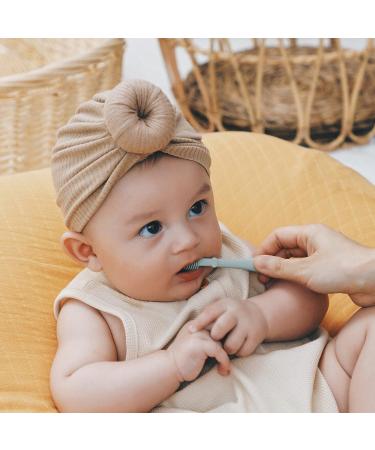 Moonkie Baby Finger Toothbrush Tongue Cleaner Kit | 3 Months + | 2 Pcs (Blush) - Buy Online on GoSupps.com