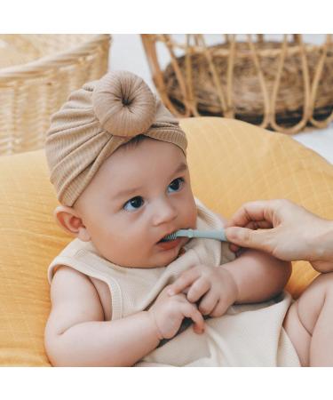 Moonkie Baby Finger Toothbrush & Tongue Cleaner Kit - 2 Pcs (Mint) | For 3+ Months - Buy Online on GoSupps.com