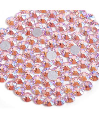 Beadsland 1440 pieces flat back rhinestones nail crystals rhinestones for nails light pink SS3 (1.3-1.4mm) light pink from SS3/1440PCs
