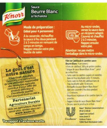 Knorr Beurre Blanc Sauce with Shallot Brick 30 cl - Pack of 6 - Buy Online on GoSupps.com