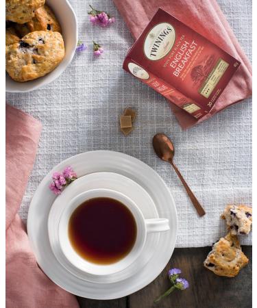 Twinings Decaf English Breakfast Individually Wrapped Tea Bags | Decaffeinated Black Tea | Smooth Flavourful Robust | 20 Count (Pack of 6) | Enjoy Hot or Iced Decaf English Breakfast 20 Count (Pack of 6) - Buy Online on GoSupps.com