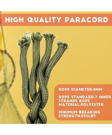 Frienda Heavy Duty Paracord Lanyard Necklace Whistles Strap Braided 550 Keychain for Outdoor Activities - Black & Army Green 2.0 - Buy Online on GoSupps.com