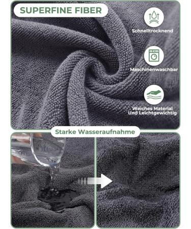 Quick Drying Dog Bathrobe | Adjustable Microfiber Towel for Large & Medium Dogs - Bibykivn Gray Green S - Buy Online on GoSupps.com