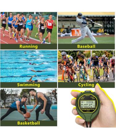 Buy Lighth Away Waterproof Stopwatch Timer - 30 Rounds Memory Large Display Ideal for Swimming & Football Coaching - Buy Online on GoSupps.com