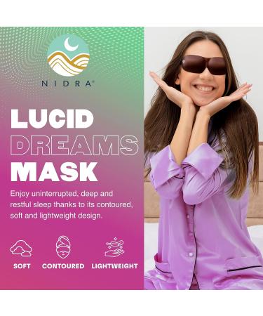 Nidra Sleep Mask for Men and Women - 3D Contoured Blackout Eye Mask for Deep Rest - Lightweight and Soft, Ideal for Side Sleepers - Brown - Buy Online on GoSupps.com