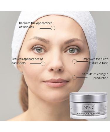N1O1 Nitric Oxide Anti Aging Face Cream with Complex Peptides, EGF, Collagen & Elastin Boost - Hydrating, Pore Minimizer, Reduces Wrinkles & Dark Spots - 1.75 oz - Buy Online on GoSupps.com