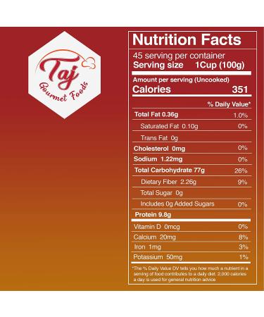 Taj Gourmet Sona Masoori Rice 10lbs - Premium Quality Indian Basmati Rice - Buy Online on GoSupps.com