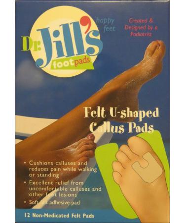Dr. Jills Felt U-Shaped Callus Pads - 12 Pads