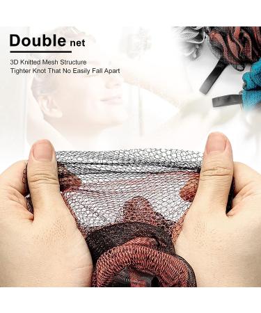 Loofah Body Scrubber 3 Pack - Exfoliating Mesh Pouf Shower Sponge for Women and Men - Buy Online on GoSupps.com