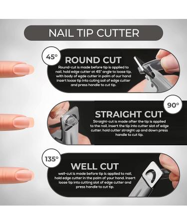 Professional Acrylic Nail Clipper for Home and Salon Use - Stainless Steel Adjustable Clipper for Fake and Acrylic Nails (Silver) - Buy Online on GoSupps.com
