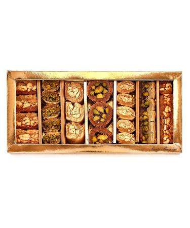 Baklava Assortment Arabic Sweets | Pistachio Cashew Nuts Gourmet Dessert | 25 Piece Gift Box | Middle Eastern Baklawa Pastry | 9 Oz - Buy Online on GoSupps.com