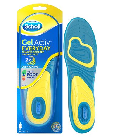 Scholl Insoles Women's Everyday  Gel Active  UK Shoe Size 3.5-7.5 - Buy Online on GoSupps.com