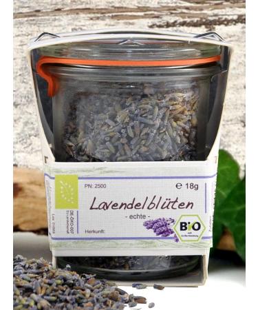 Dried Organic Lavender Flowers in Glass | Premium Aroma-Intensive Small Tea Gift | Eco-Friendly & Plastic-Free Packaging - Buy Online on GoSupps.com