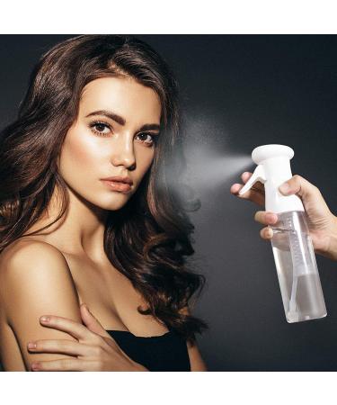 2 Pack 10oz OIOIPPIO Hair Spray Bottles - Refillable Continuous Sprayer for Hairstyling, Cleaning, Gardening - BPA Free - Black & White - Buy Online on GoSupps.com